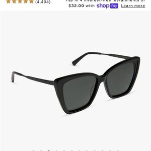 Diff Eyewear Women's Black Cat Eye Sunglasses
